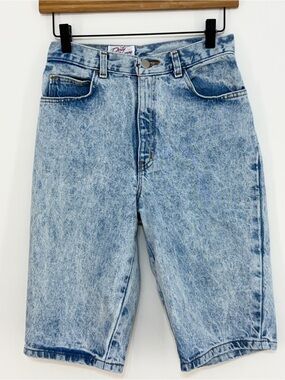 Vintage 1980's Dirty Dancing Brand Acid Wash High-Waisted Bermuda Shorts 9/10